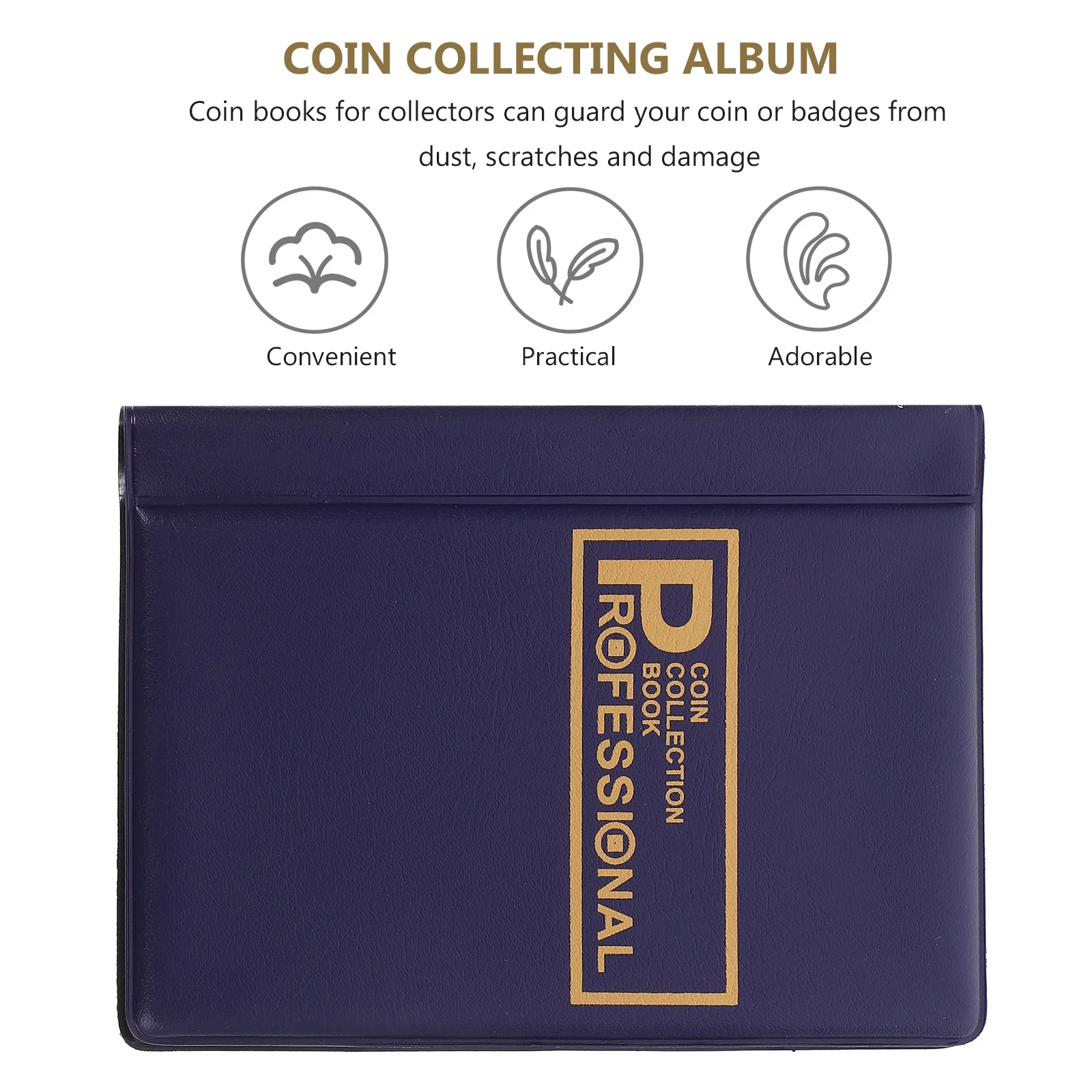 ألبوم جمع العملات المعدنية مادة PVC خفيفة الوزن محمولة ذات سعة كبيرة واقية لجامع العملات المعدنية كتاب تخزين العملات المعدنية