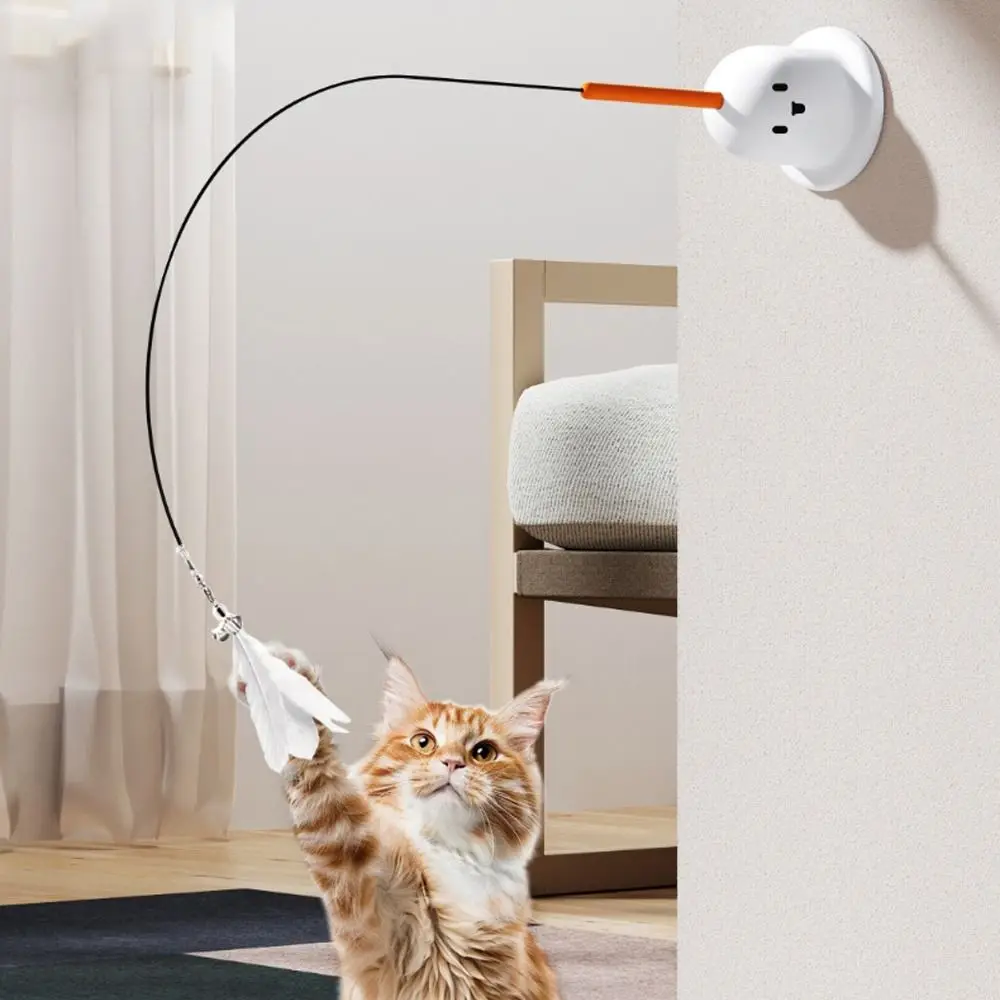 

Self-amusement Cat Badminton Stick Bite Resistant Detachable Teasing Cat Stick with Balls Cat Interactive Toy Self Happy