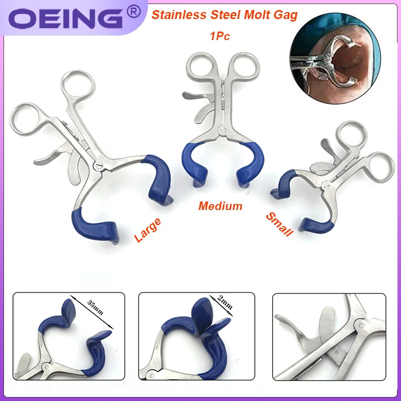 OEING Dental Mouth Retractor Stainless Steel Molt Gag Surgical Instruments Dental Mouth Retractor Orthodontic Opener Oral