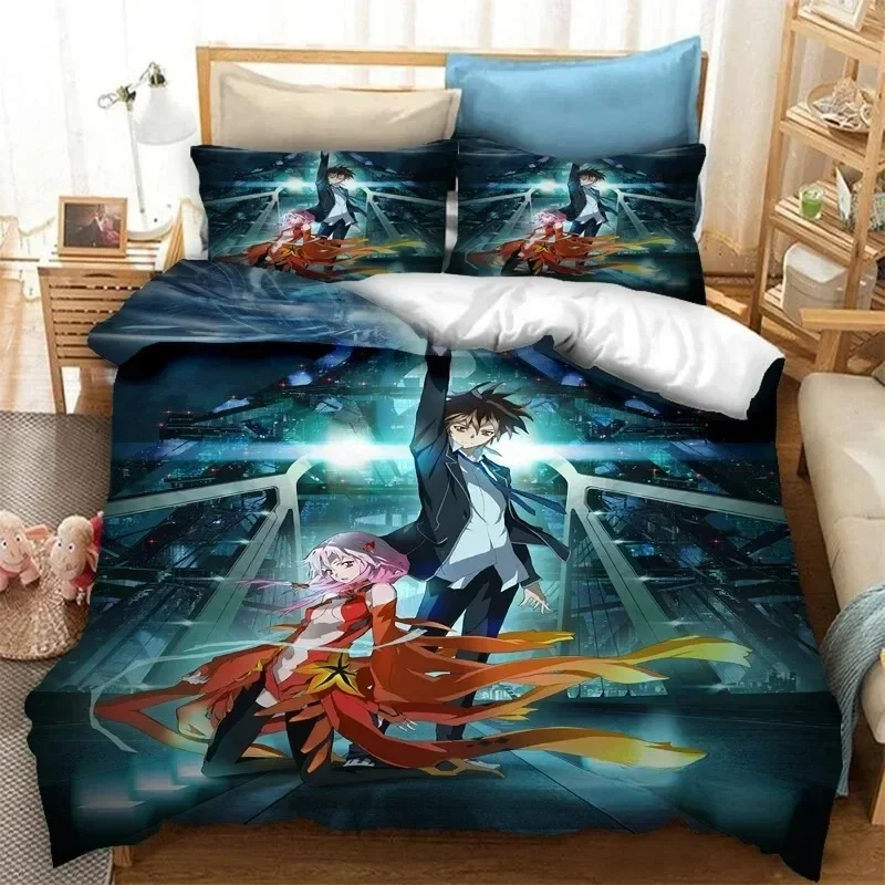 Fashion 3D Print Anime Guilty Crown Bedding Set Duvet Covers Pillowcases Cartoon Comforter Bedding Sets Home Textiles