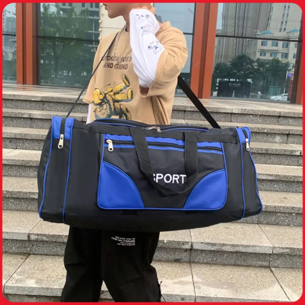 Oxford Fitness Bag Large Capacity Yoga Sports Backpack Waterproof Multifunctional Wear-resistant with Zipper for Travel Swimming