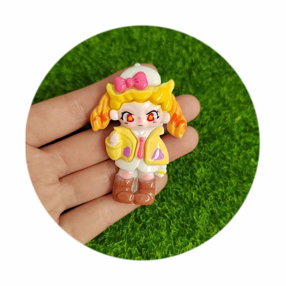 Mix Lot Large Cartoon Girls Embellishments Resin Flat Back Cabochons DIY Scrapbooking Crafting Doll House Decorations