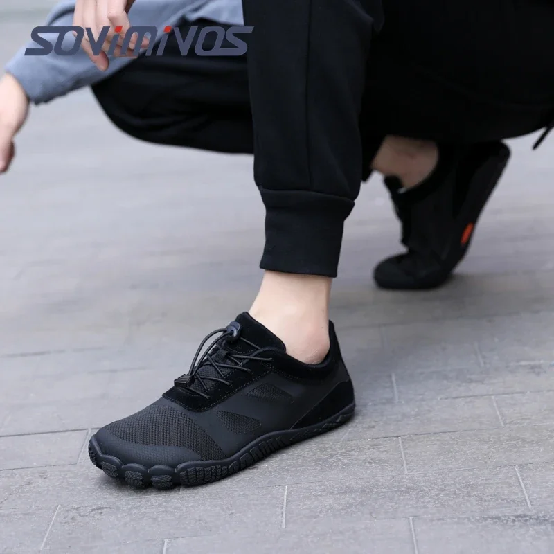 Men's Cross Trainer Minimalist Barefoot รองเท้า Zero Drop รองเท้าผ้าใบกว้าง Toe Box ผู้หญิงวิ่งลื่นกลางแจ้งเดินรองเท้า