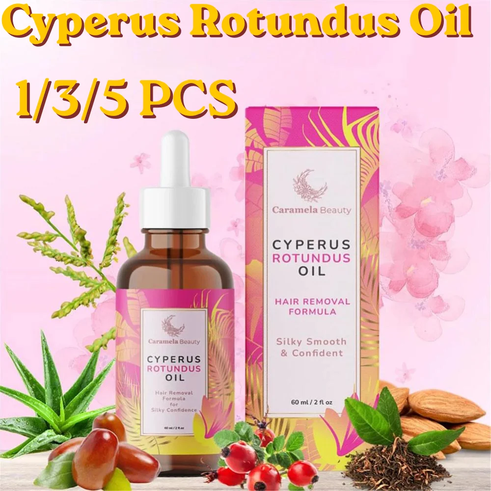 60ml Natural Cyperus Rotundus Oil Hair Removal Soft Smooth Skin Care Deep Hydration Anti Hair Growth Prevents Ingrown Hairs