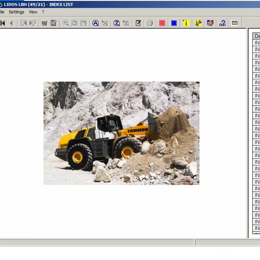 

EPC for Liebherr Lidos Offline Parts Catalogue Liebherr Lidos Parts Catalog LHB + LFR + LBH + LWT + COT 2022