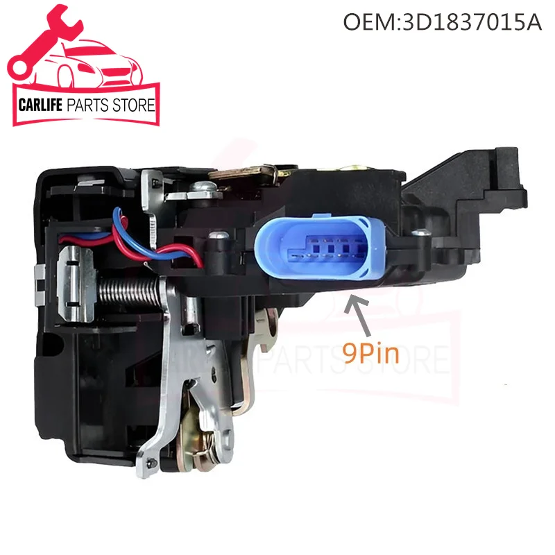 3D1837015A Front Passenger Left Side Door Lock Actuator for VW Caddy Golf Jetta Touran Touareg Skoda Octavia Seat Altea Toledo