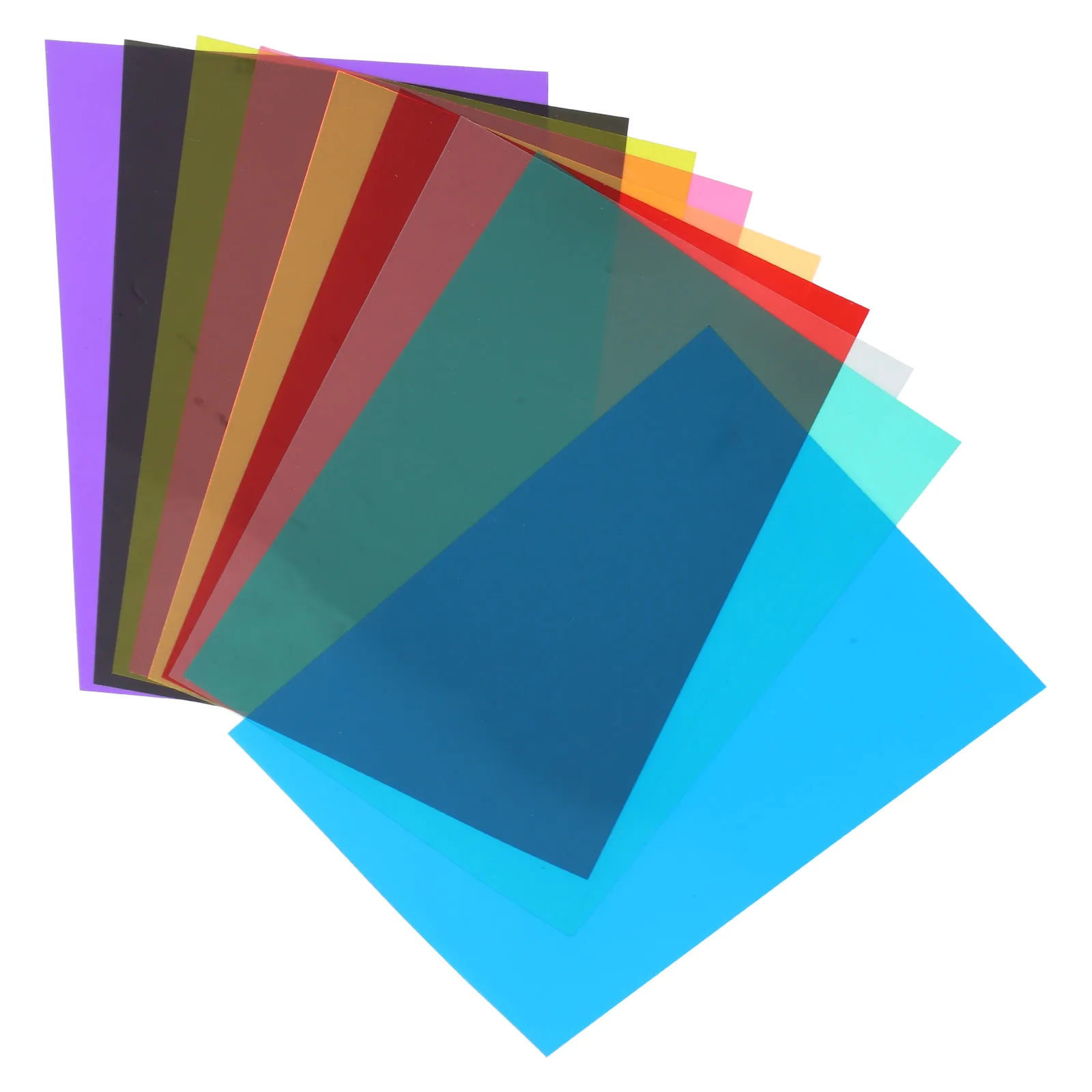 9pcs Light Diffuser Sheets Color Gels Photography Lighting Filter Kit Pvc Plastic Sheets For Studio Stage Party Decorative Use