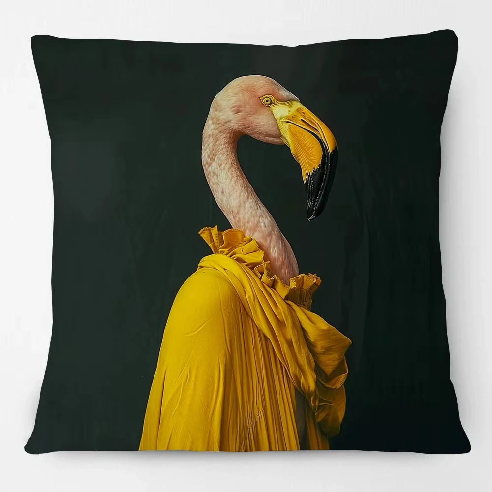 أنيقة الزرافة فلامنغو أنثى ليوبارد الحيوانات صورة وسادة غطاء غرفة ديكور غطاء الوسادة أريكة سادات الديكور