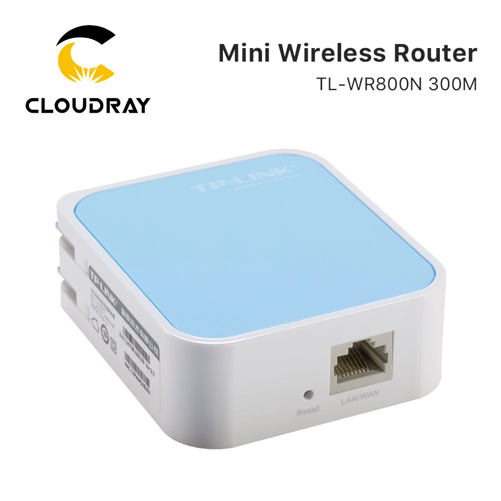 Cloudray Router nirkabel Mini TL-WR800N 300M tingkat transmisi untuk pengontrol Laser CO2 Ruida RDC6445 rdrdc6442s