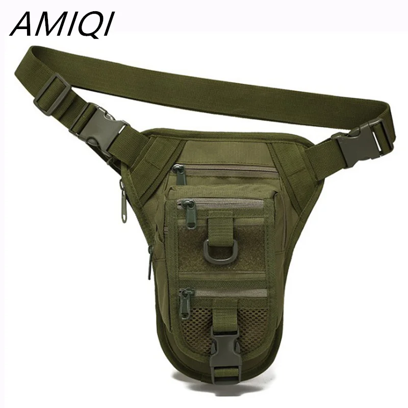 AMIQI  Drop Leg Bag Outdoor Multifunctional Hiking Waist Bag Tool Waist Pack Motorcycle Sports