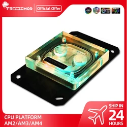 FREEZEMOD RYZEN CPU Water Cooler Block AMD AM2 AM3 AM4 Waterblock Acrylic AURA MOD Liquid Cooling PC Gamer 5V SYNC AMD-PM3D