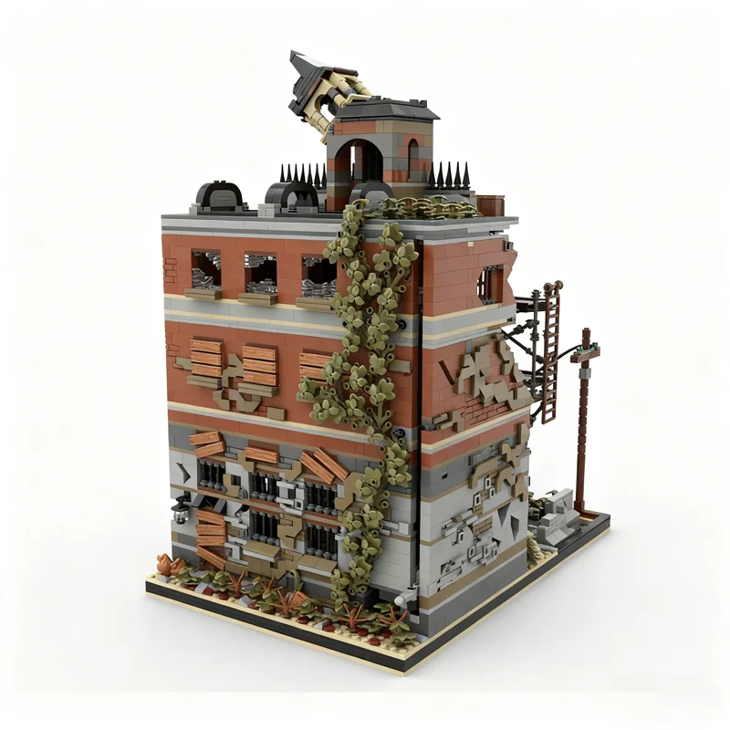 4560 قطعة MOC مجموعة تاون هول نهاية العالم نسخة وحدات Streetscape نموذج اللبنات هدايا عيد الميلاد لعبة البناء الاطفال