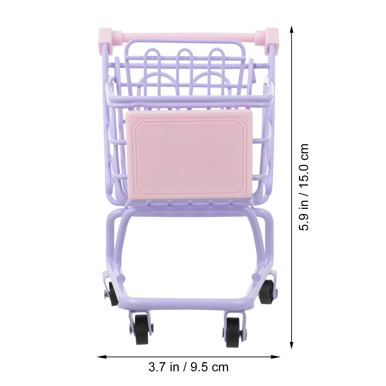 

Mini Shopping Cart Pretend Push Trolley Grocery on Wheels Toy Small Folding with Portable Supermarket