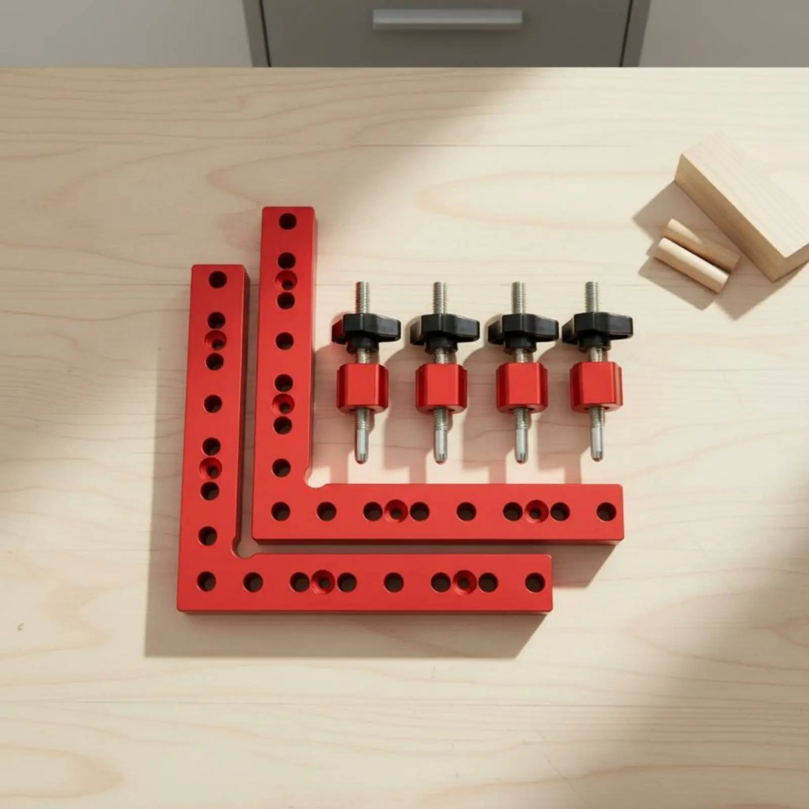 90 Degree Positioning Square Double Scale Ruler Aluminum Alloy Corner Clamp Right Angle Clamping Square Sturdy and Long-Lasting - view 2