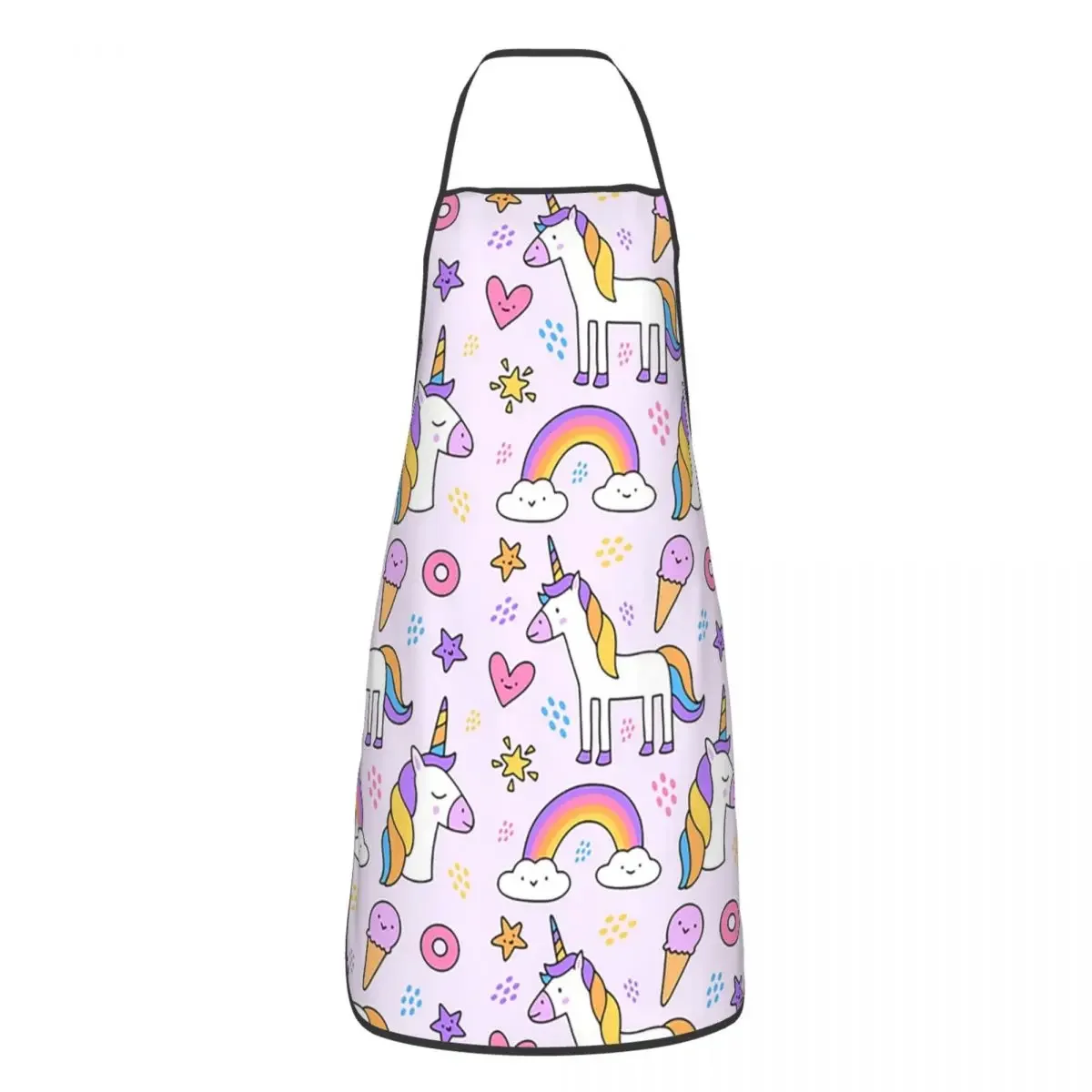 Cute Unicorn Pattern Funny Apron Men Women Mythical Animal Adult Unisex Kitchen Chef Bib Tablier Cuisine Cooking Baking Painting