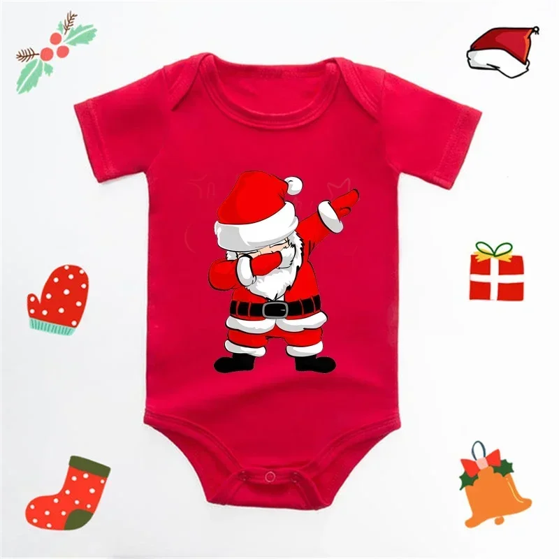 My First Christmas Baby Bodysuit Infant Baby Red 100% Cotton Christmas Romper Toddler Boys Girls New Year Clothes Drop Shipping