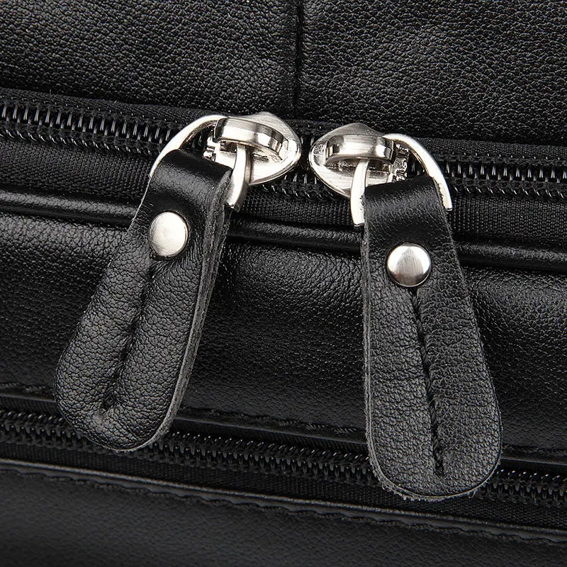 High Quality Genuine Leather Men Briefcase Business Bag Crazy Horse Leather Large 17'inch Laptop Bag Male Portfolio Office Case