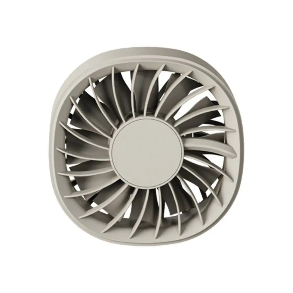 Mini Car Fan Colorful Ambient Light USB Plug Turbo Fan Stereoscopic Rotation 3-speed Wind Speed Air Outlet Electric Fan SUV