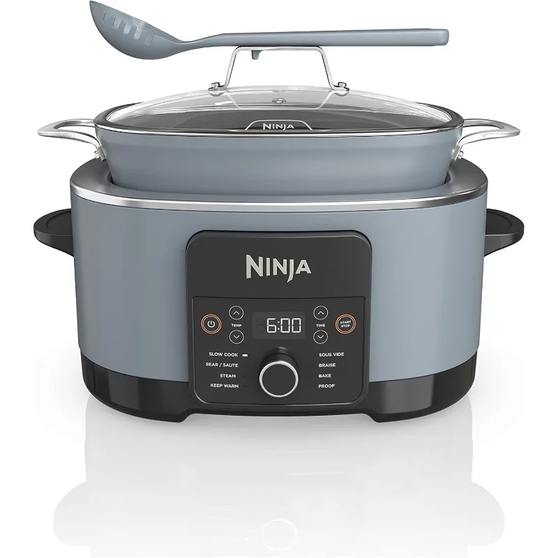 Ninja MC1001C Foodi PossibleCooker PRO 8.5 Quart Multi-Cooker، مع طباخ بطيء 8 في 1، فرن هولندي، باخرة وأكثر، غطاء زجاجي