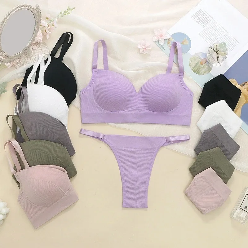 Seksowny Zestaw Bielizny Damskiej: Biustonosz, Majtki, Stringi, Biustonosz Sportowy, Top Krótki, Bezszwowa Bielizna, Biustonosz Fitness, Top, Stringi, Komplet Bielizny Damskiej, Bielizna Intymna