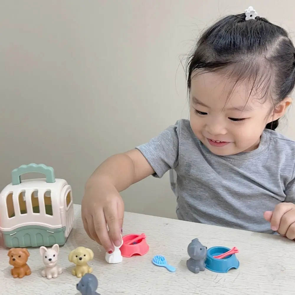 Cesta de juguete para mascotas, casa de muñecas en miniatura, decoración familiar, jaula para perros, juguetes para niños