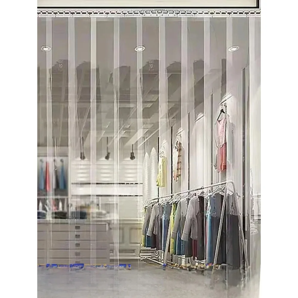 PVCTransparent Soft Door Curtain Heat Insulation Windproof Commercial Shop Partition Curtain All Season Universal Air Condit