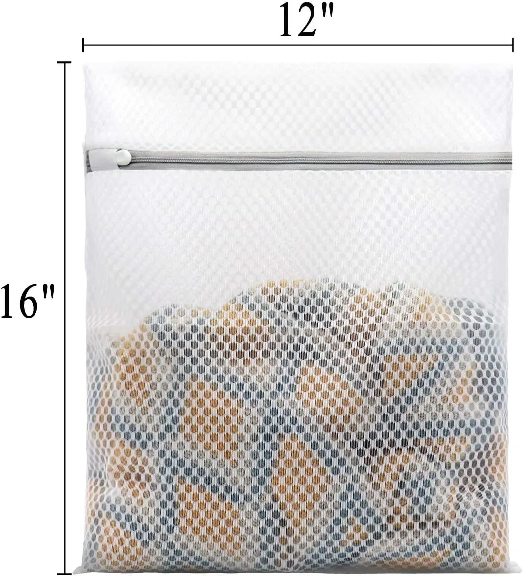 3Pcs Durable Honeycomb Mesh Laundry  Reusable Washing MachinesBags clothes lingerie bra for Delicates 12 x 16 Inches (3 Medium)