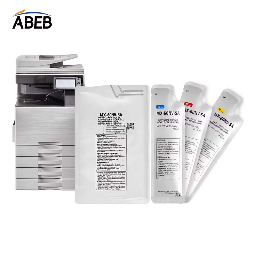 

1PCS MX60 Developer Powder For Sharp MX3081 4081 5081 6081 2621 3121 2651 3051 3081 High Quality New Compatible Carrier 200g
