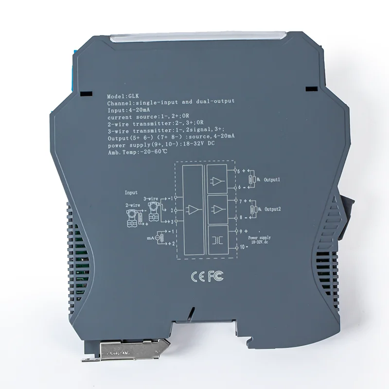 Signal Transmitter Analog Converter 4-20mA 0-10mA 0-75mv 0-10V 0-5V 1-5V DC24V Signal Isolator 1 In 1 Out