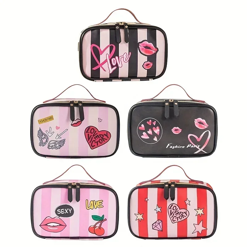 Portable Women Cosmetic Bag Multifunction Travel Toiletry Storage Organize Handbag Waterproof Female Makeup Case