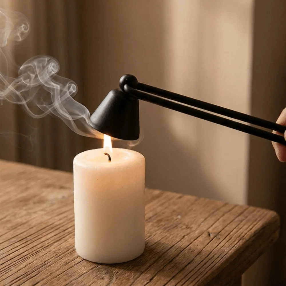 Creative Bell Shaped Candle Snuffer Long Handle Vintage Wick Extinguisher Non-Slip Iron Flame Stoppers Hotel Use