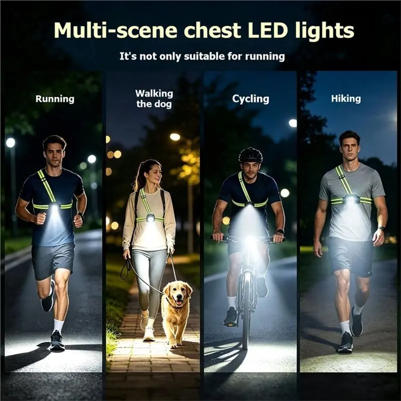IALJ-Chest Light Cycling Light Running Lamp