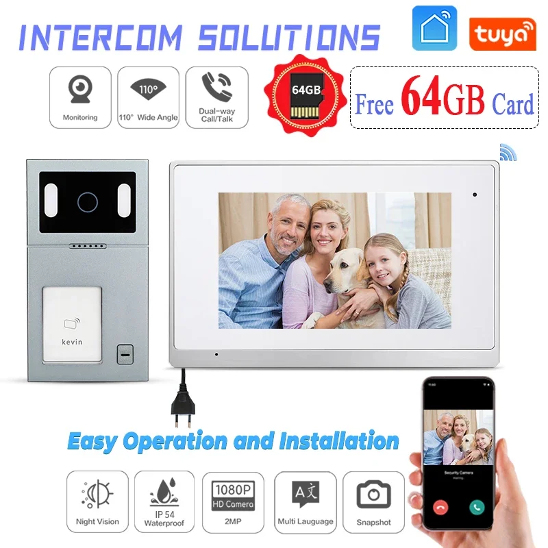 

Manufacturer Hd 1080P Video Intercom Wired Doorbell Smart Wifi IP Digital Waterproof Video Door Phone System