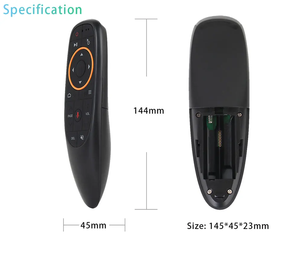 G10S Air Mouse télécommande vocale 2.4G Gyroscope sans fil à Six axes pour Android Tvbox contrôle télécommande intelligente G10