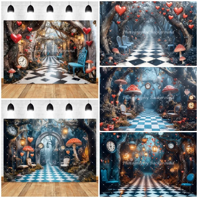 

Magic Forest Backdrop Photography Dreamy Fairy Tale Path Kids Birthday Party Decor Photo Photographic Background Photobooth Prop