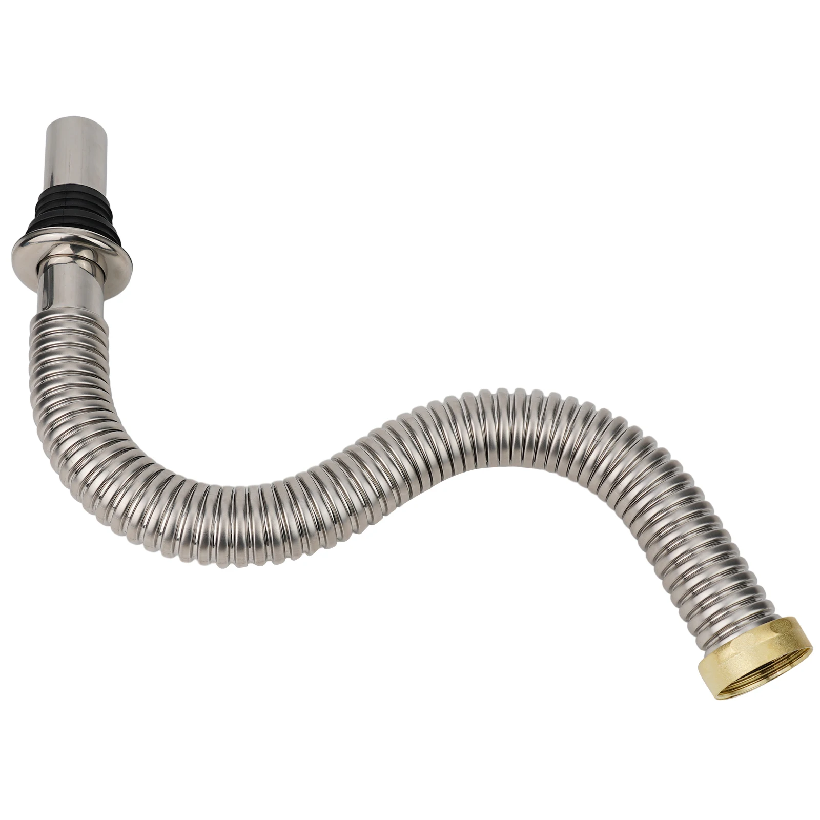 40/60cm Stainless Steel Sink Drain Hose Waste Drain Flexible Pipe For Bathroom Kitchen Washbasin