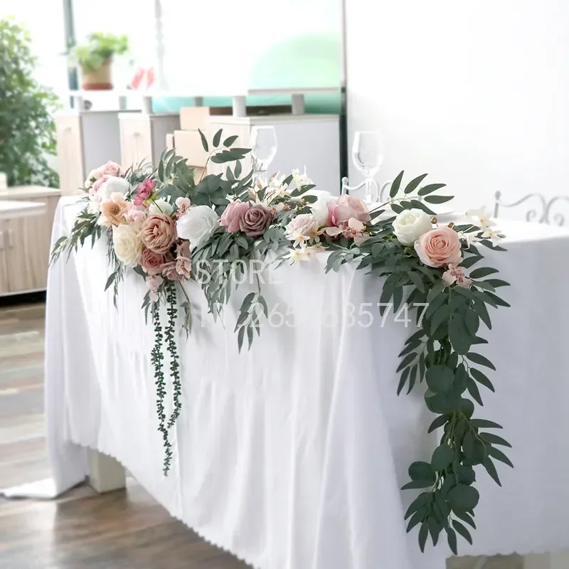 for Wedding Hotel Vine Table Flower Outdoor Wedding Table Vine Decoration Simulation Flower Stage Background Arch Flower