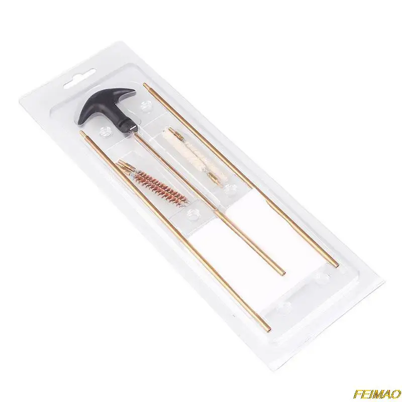 Kit di pulizia della canna tattica 177 &.22 4.5/5.5MM pistola per fucile pistola ad aria compressa spazzola per pistola pulitore per canna da caccia Set di strumenti per la pulizia della pistola a mano