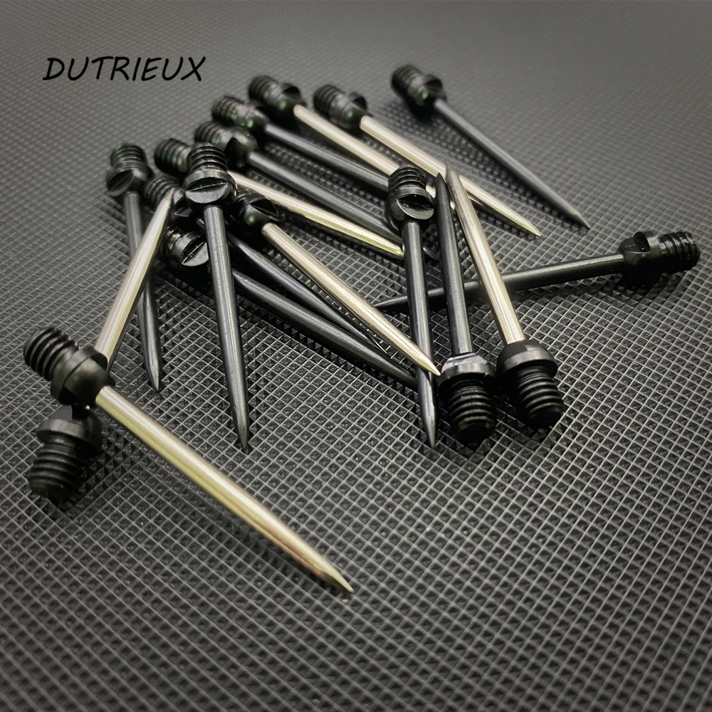 3pcs Professional Soft Darts Conversion Steel Tip Darts Metal Needle Dart Point Tip Flight Shaft Dart Accessories Silver/Black