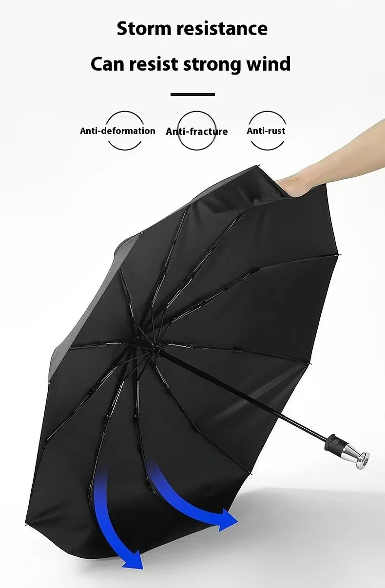 For Chery Tiggo 3 4 5 7 8 Plus Arrizo GX 5x EQ7 Fulwin 2 A3 A5 Car Automatic Folding Windproof Sunshade Umbrella Accessories view 3