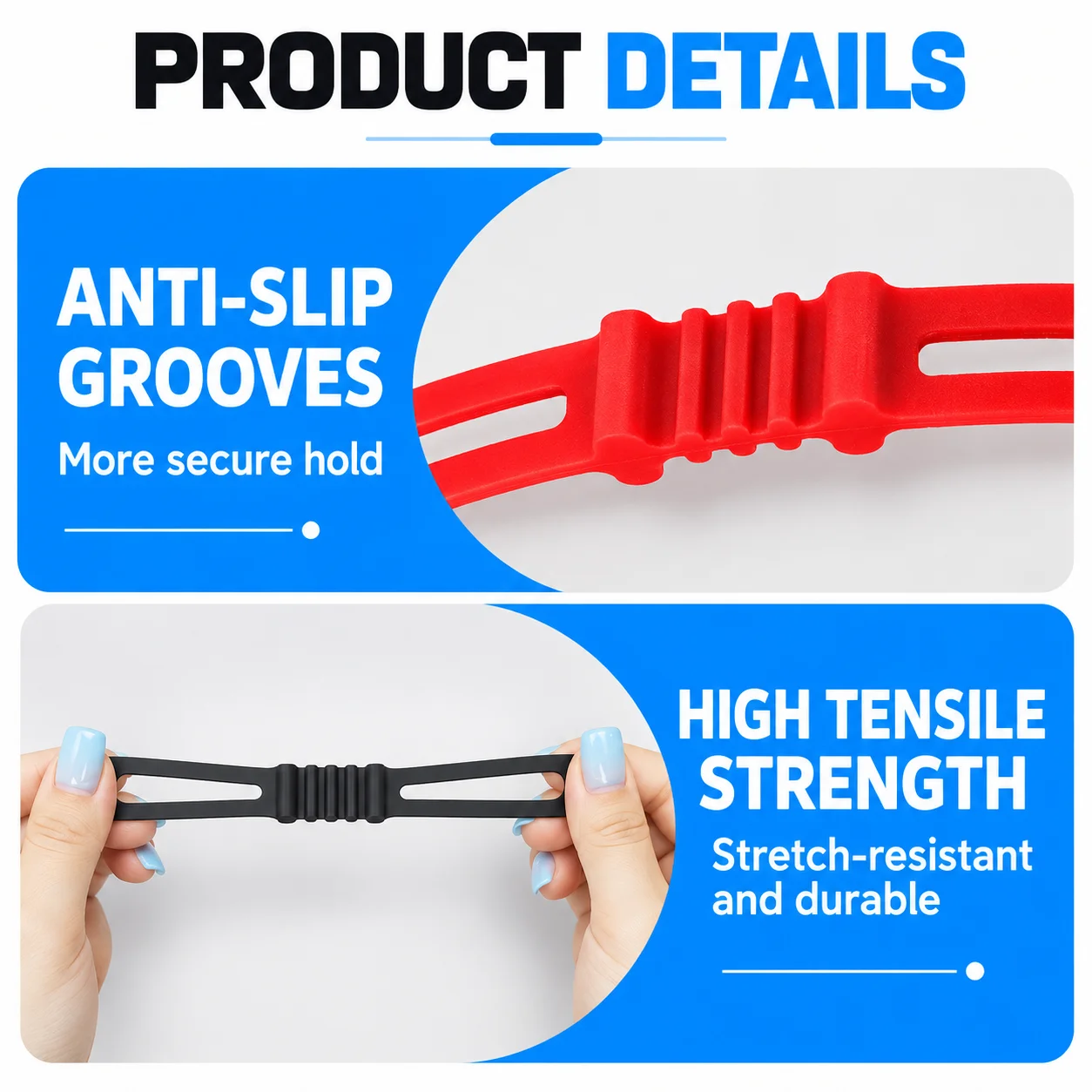 Bike Silicone Strap, Multipurpose Elastic Flashlight Mount Band, Bicycle Light Fixed Holder Cycling Accessory