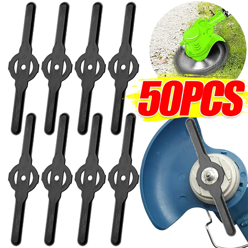 Cuchillas de plástico para cortacésped, cuchillas de nailon para cortadora de césped, repuesto de alta resistencia, fácil ajuste, accesorios de repuesto para cortacésped de jardín