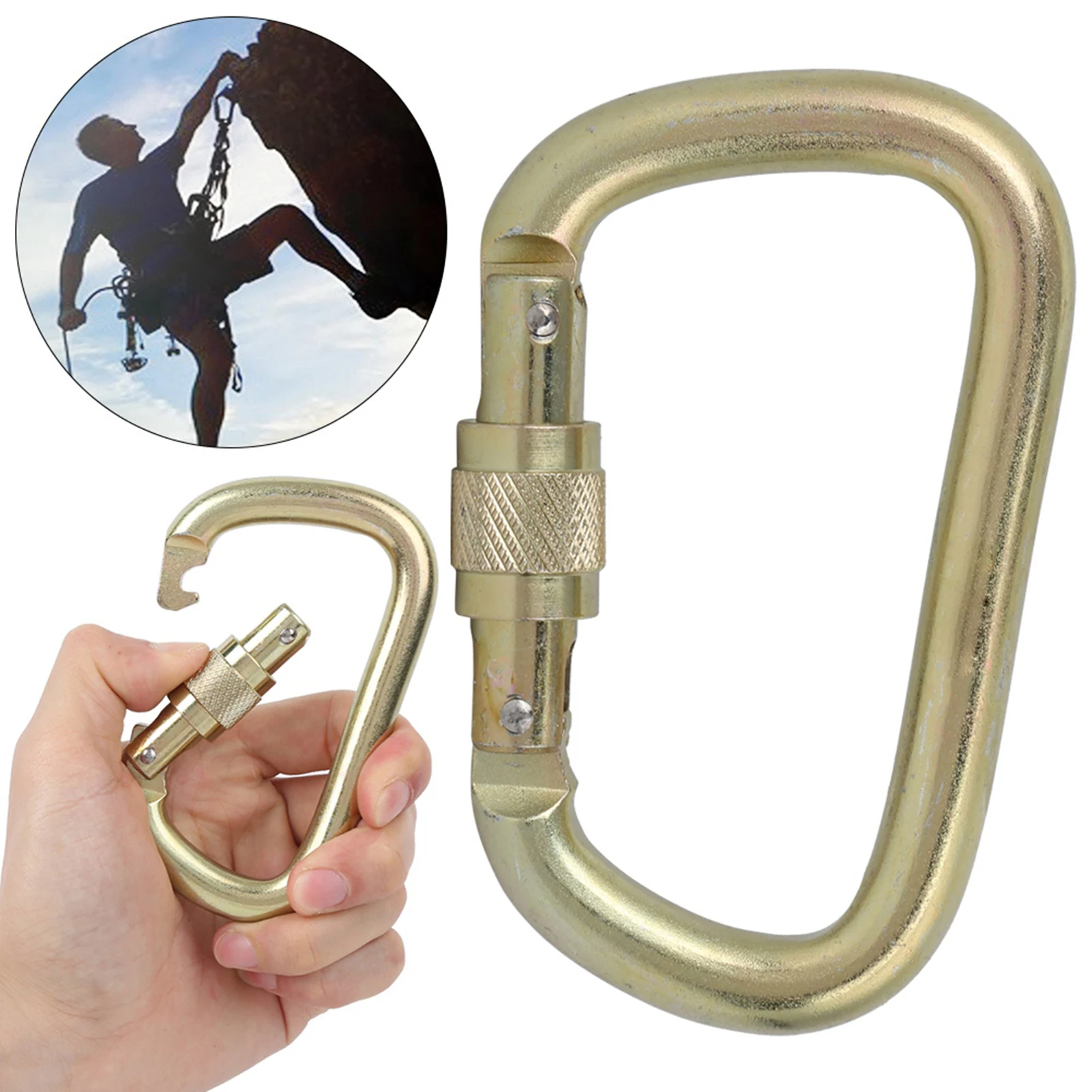 Hochbelastbarer Master Lock Outdoor Schraubkarabiner in D-Form für Klettern und Bergsteigen