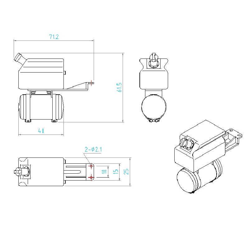 Kunststoff Harnstoff Box Metall Lufttank lesu für Waage DIY RC Tamiya Mann Traktor LKW Modell hydraulische Dumper Anhänger Spielzeug