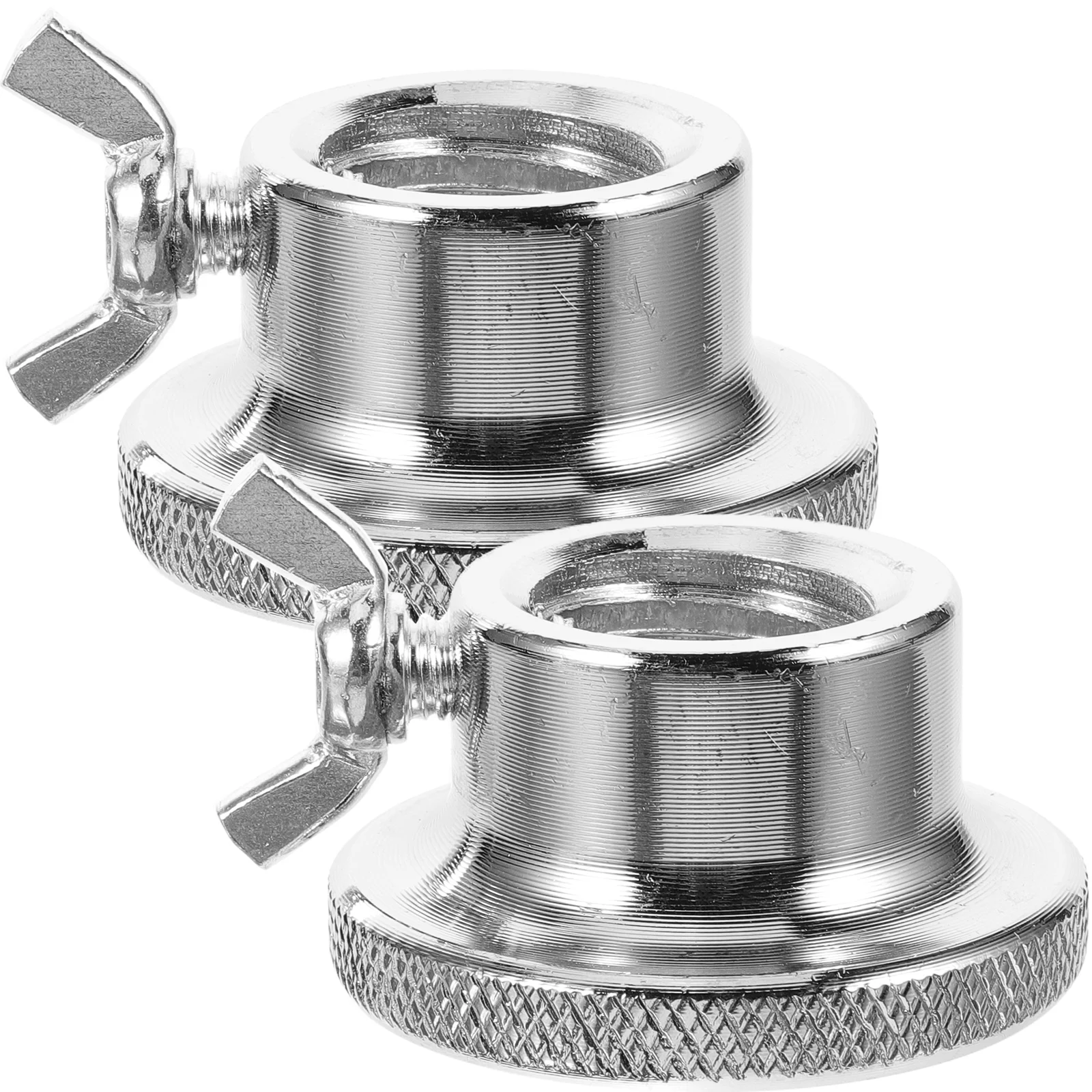 2PCS 25cm Double Lock Hex Nuts Casting Iron Anti-slip Screw Clamps for Barbell Dumbell Weight Lifting (Silver)