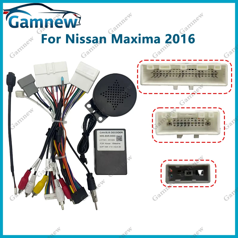 سيارة 16PIN أندرويد سلك تسخير محول Canbus صندوق فك لنيسان ماكسيما 2016 BNR-NS03