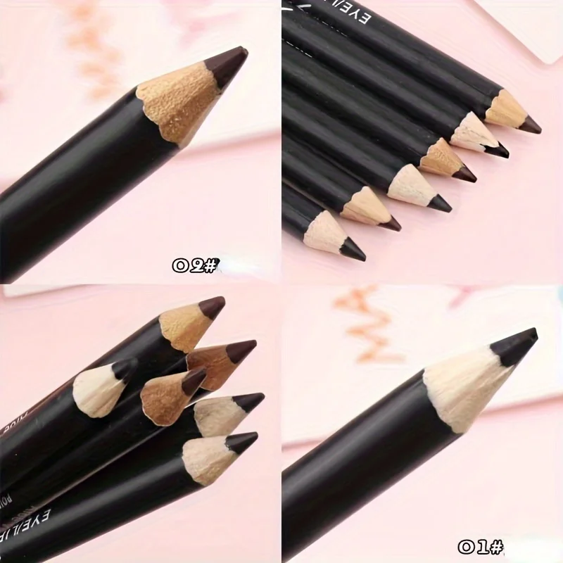 3/5pcs High Pigmented Eyeliner Pencil Hard Refill Black Brown Eyeliner Eyebrow Pencil Long-Lasting Cosmetic