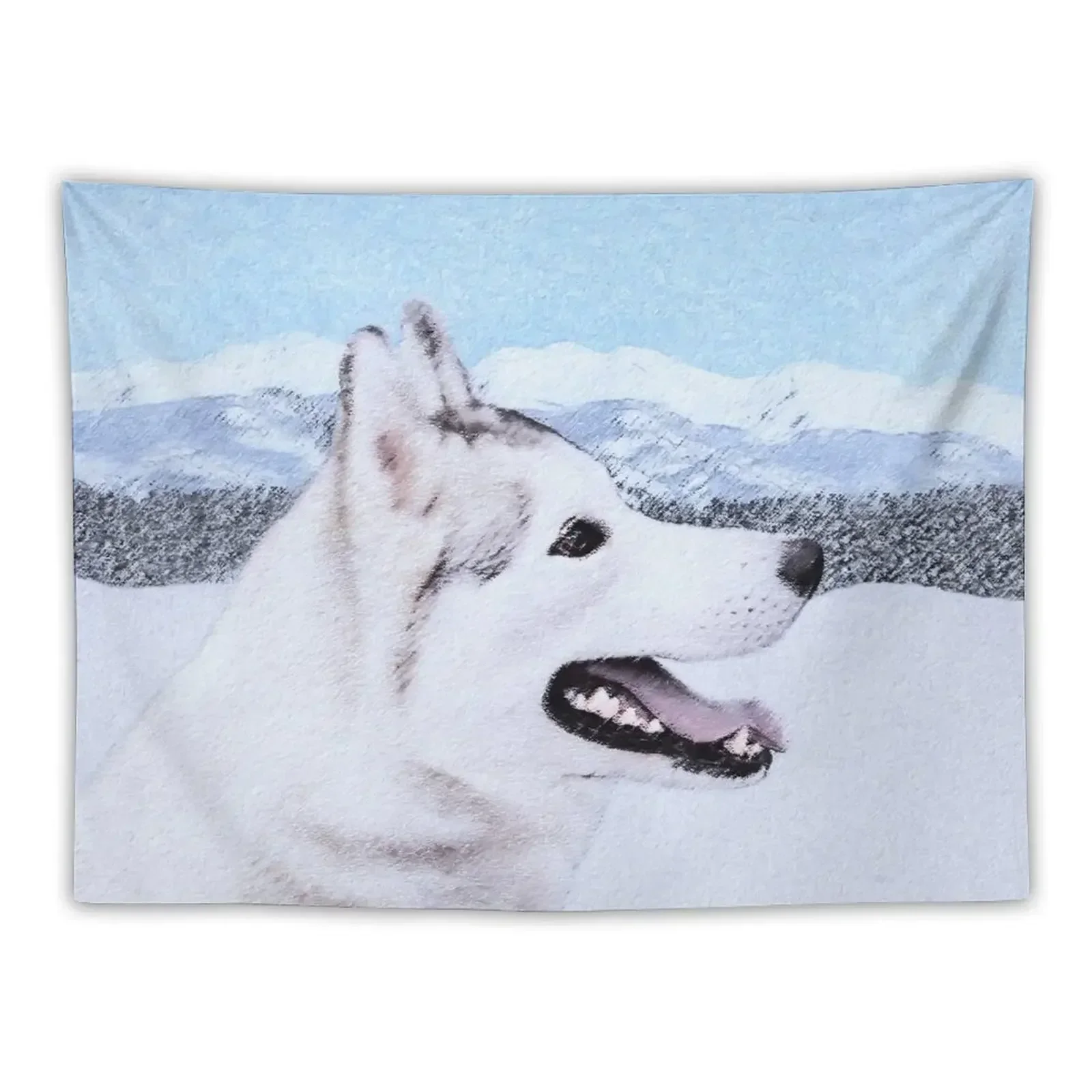 

Siberian Husky (Silver and White) Tapestry Carpet Wall Bedroom Decor Home Decoration Accessories Tapestry