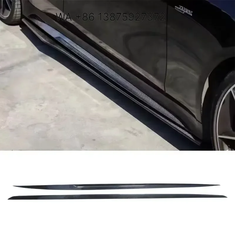 Wmwmnu Carbon Fiber Side Door Molding Trim for CLS400 CLS550 CLS53 Sport C257 2018-2022 Car Exterior Decoration