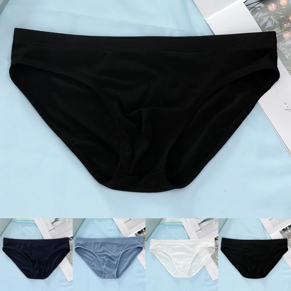Mens Sexy Comfortable Breathable Low-rise U-convex Briefs Underwear Underpants Bulge Pouch Shorts Solid Color Soft  Underpants image 6